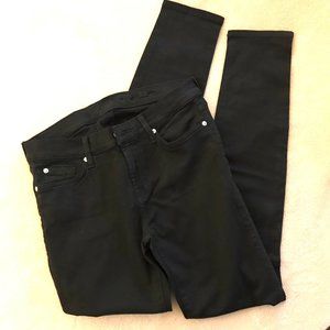 7 FOR ALL MANKIND The Skinny Jeans Size 30 in color Black